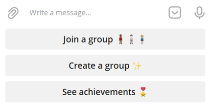 Figure 2: Emojis in the private chat selection menu