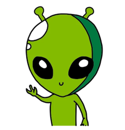 Figure 4: example sticker of the alien Elias